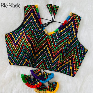 Traditional Black Blouse For Navaratri Look 