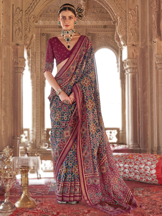 Blue georgette sarees Party Wear
