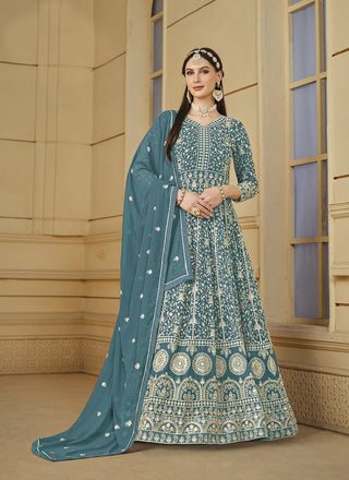 Rama color georgette gown for women price
