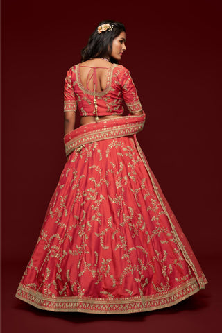 Dark gajri Colour Lehenga