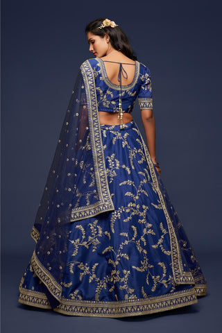 Blue Lehenga combination