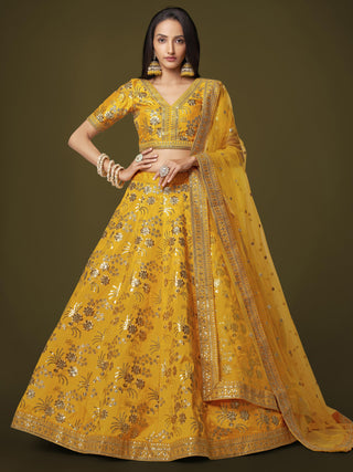 yellow lehenga for haldi