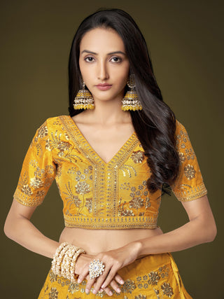 Yellow Lehenga for Party Wear