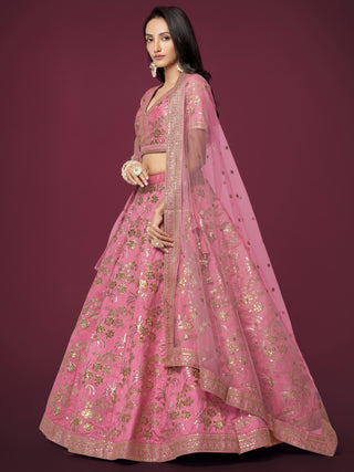 sulb silk peach lehenga wedding