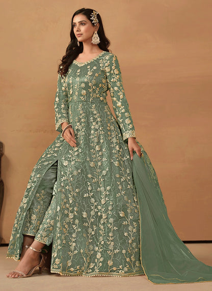 Pista green Suit for Women
