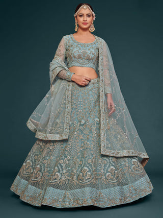 simple net lehenga designs