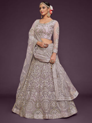  dusky orchid lehenga bridal