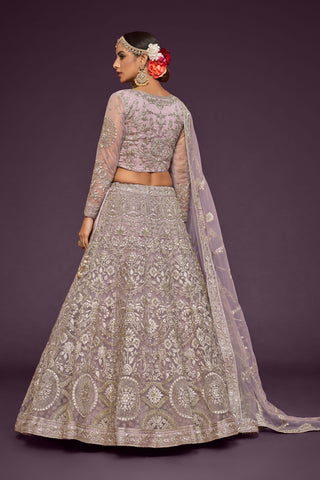 purple lehenga choli with dupatta