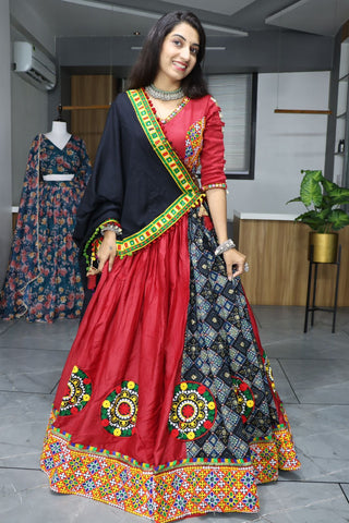 Maroon Lehenga Dupatta combination
