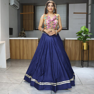 Blue color chaniya choli for navratri online shopping
