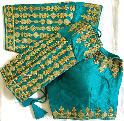 Rama color phantom silk sequins work blouse 