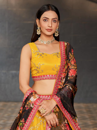 Mustard Yellow Lehenga Choli 