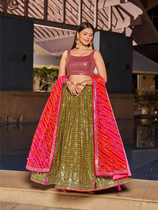 georgette lehenga bridal