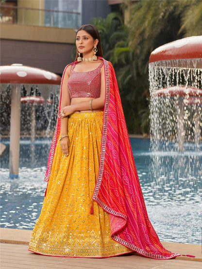 Yellow Lehenga for Haldi