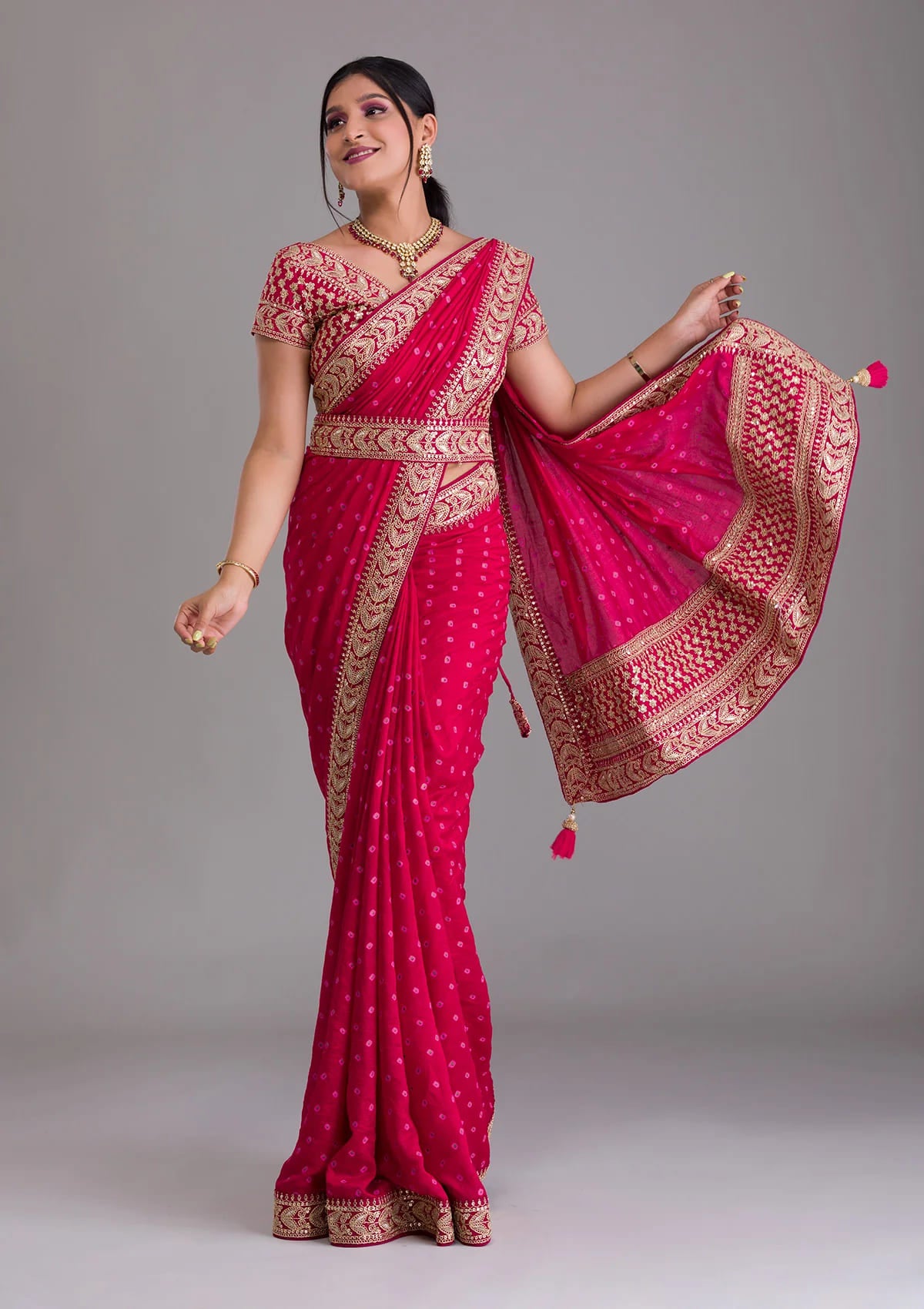 Pink Georgette sarees Party Wear
