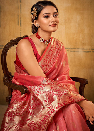 Red wedding wear saree for women