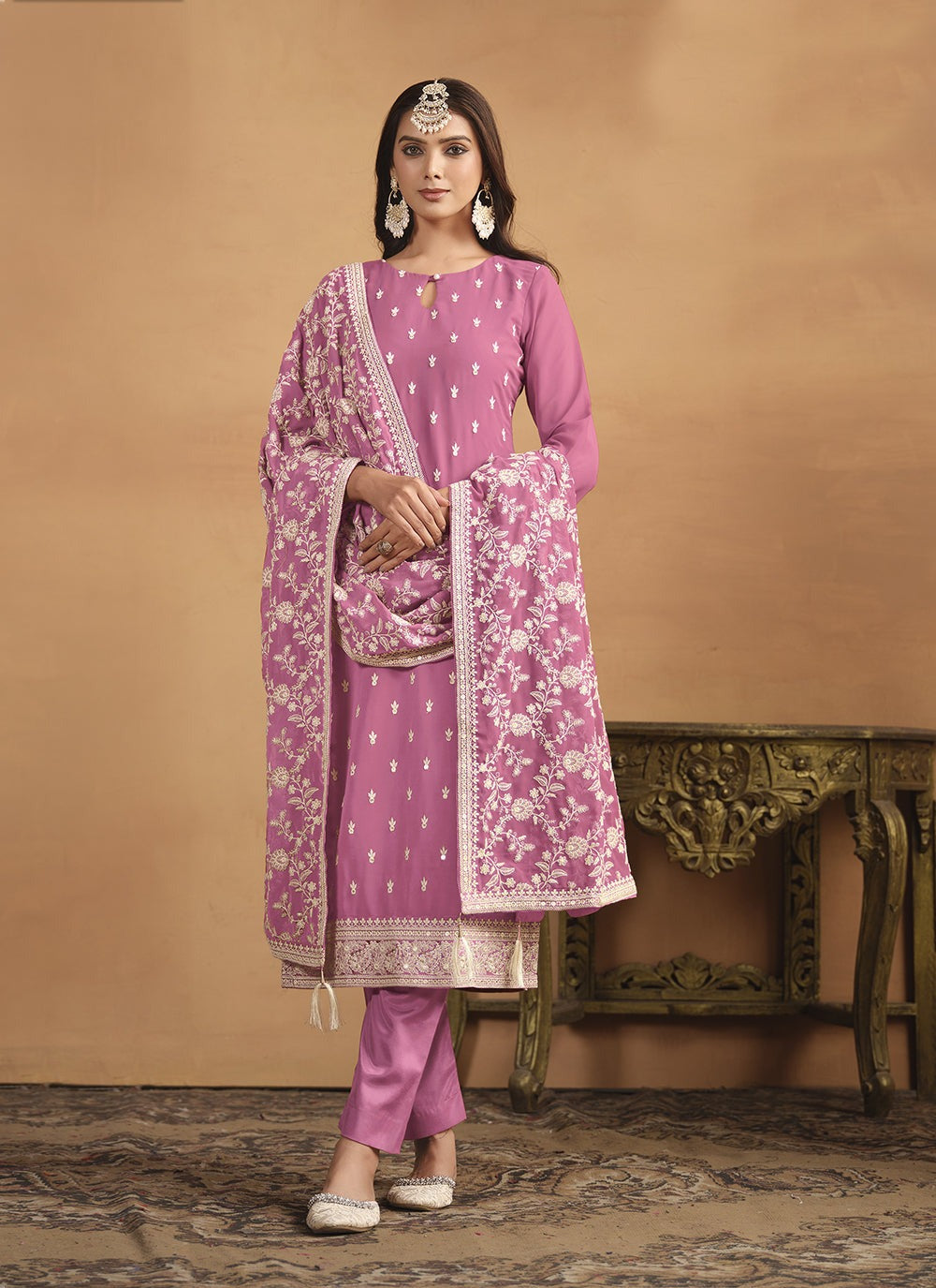 pink color georgette salwar kameez images 