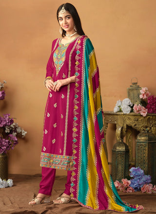 Pink color salwar suit images