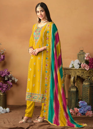 Yellow color salwar suit for women