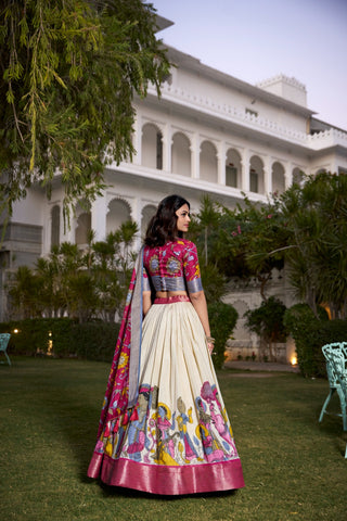 Dola Silk Lehenga Blouse designs
