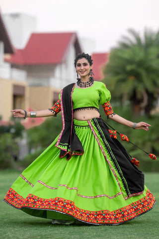 Light green lehenga combination blouse