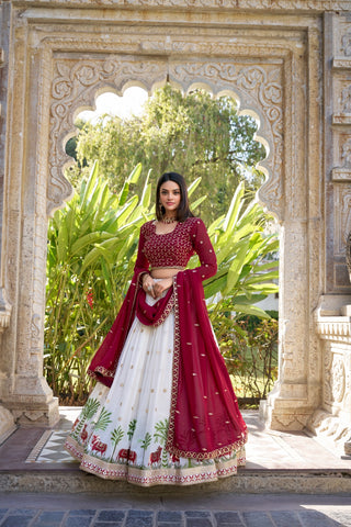 White Lehenga Choli for women
