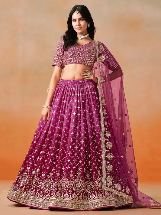 Red color georgette chaniya choli 