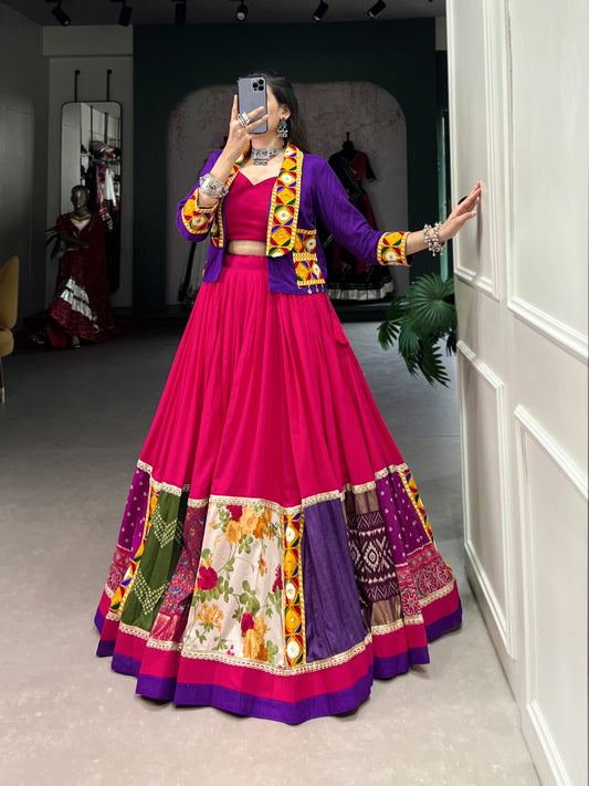 Simple chaniya choli for Navratri
