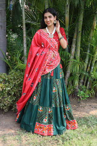 Green color designer lehenga choli