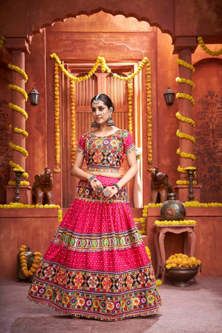 Pink chaniya choli with blouse