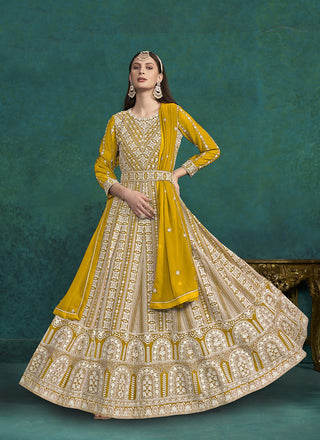 Yellow Gown for Haldi
