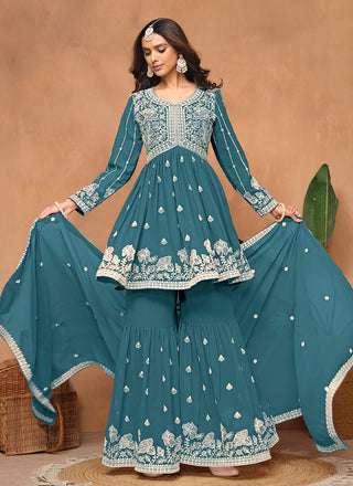 Rama georgette sharara suit for women 
