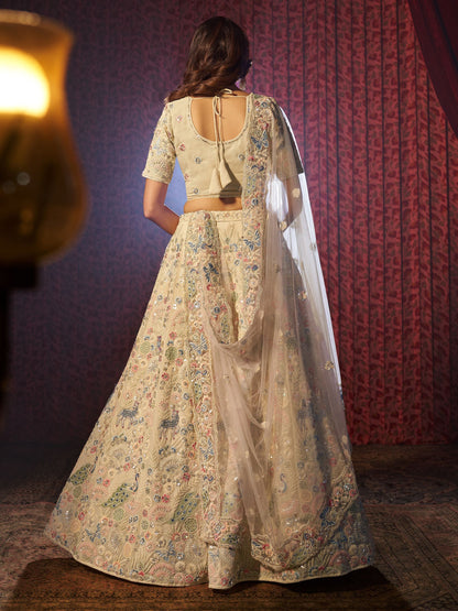 White color silk lehenga choli for women with price
