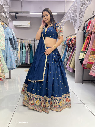 ready to wear blue lenghas choli online usa ragthm