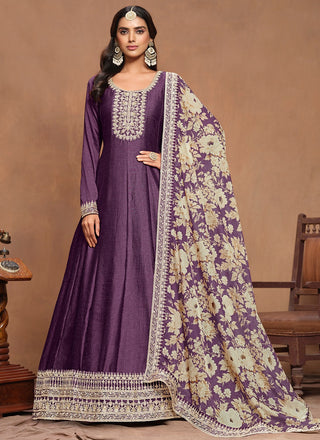 Purple Gown for Party
