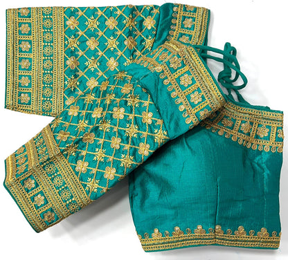 Rama color silk sequins work blouse images