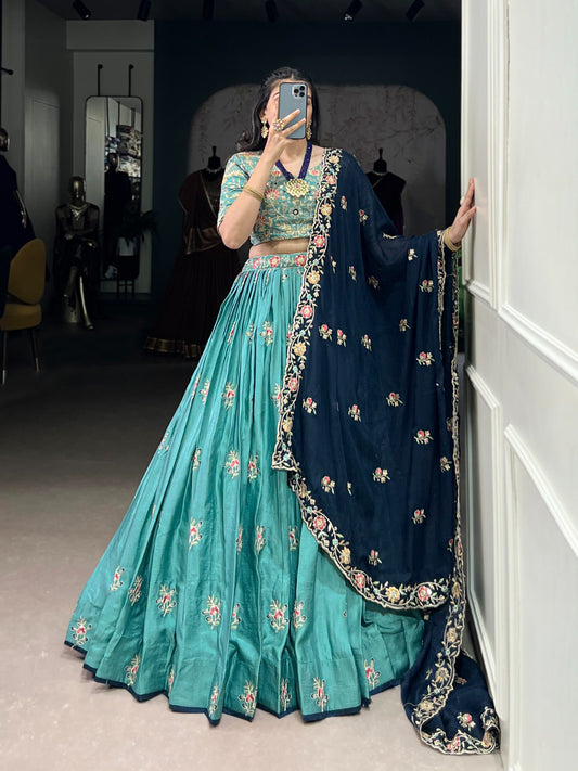 Blue Lehenga For Wedding

