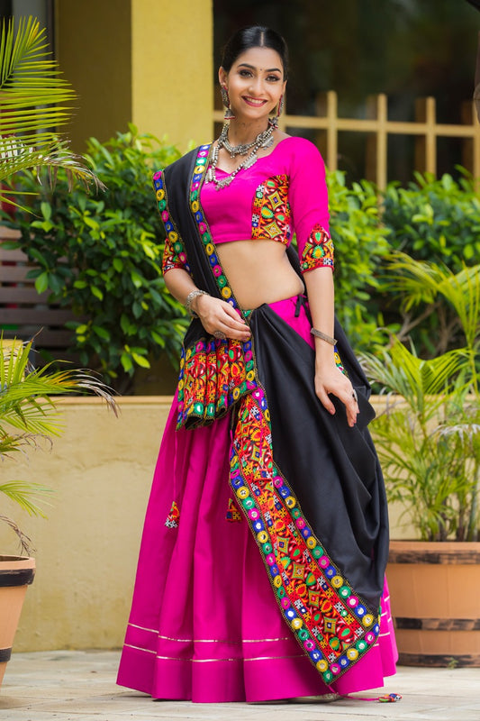 Pink chaniya choli navratri online shopping