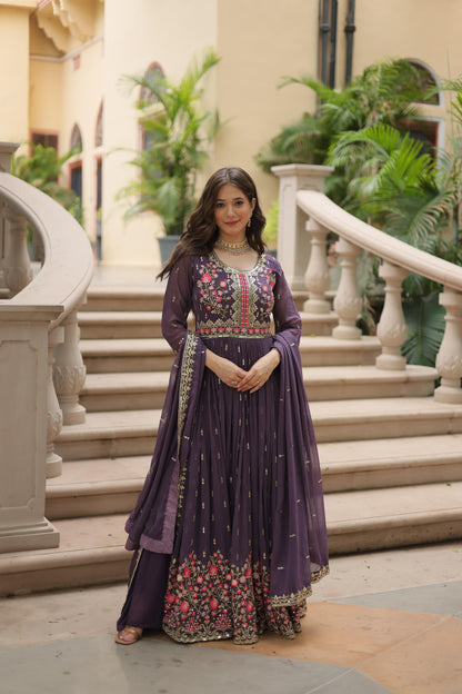 Lavender color sequins work sharara suit online