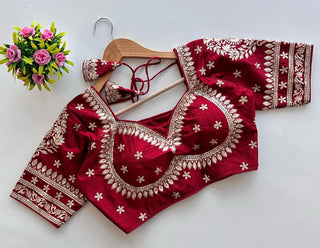 Designer Maroon Blouse For Lehenga