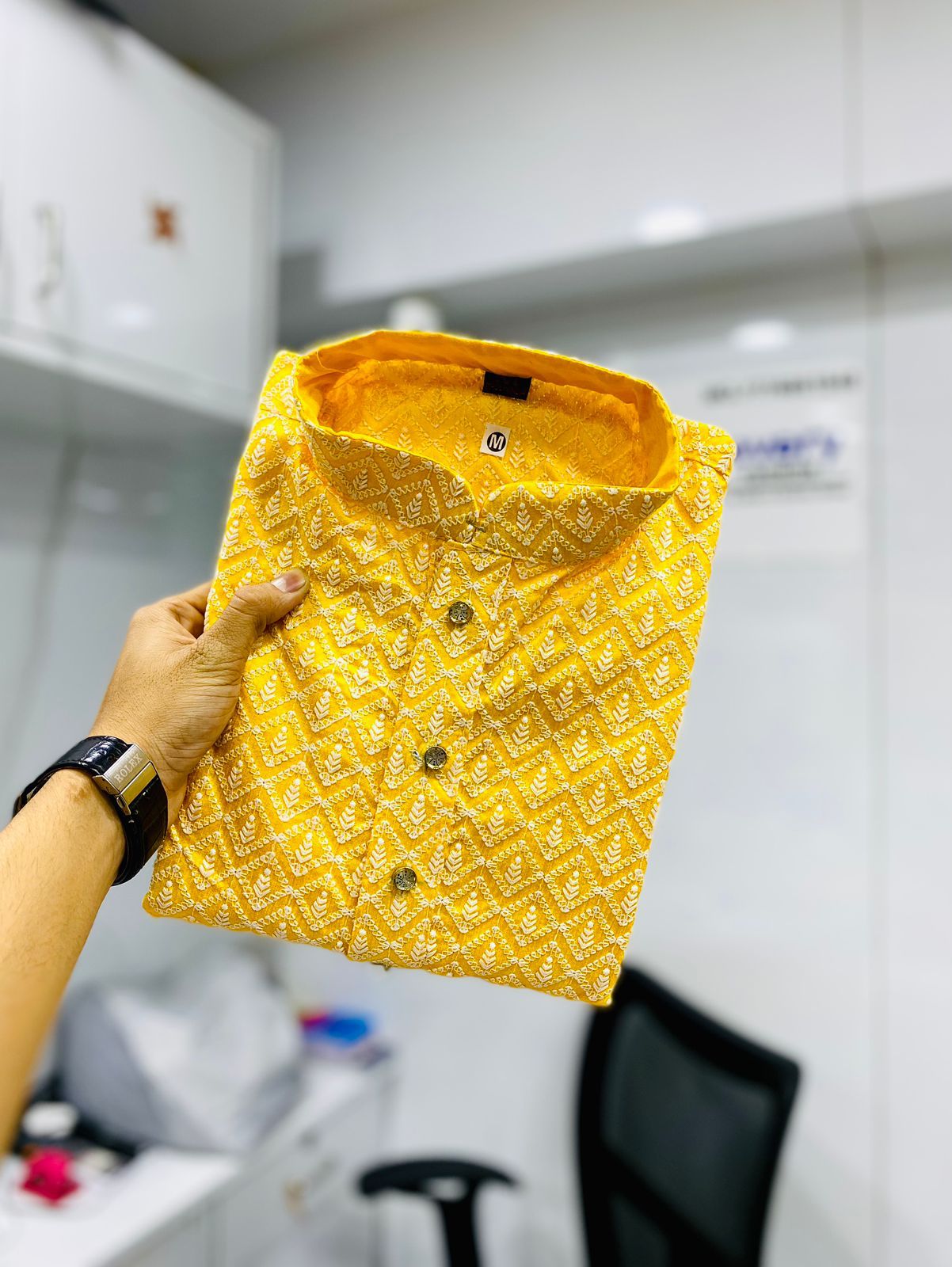 yellow mens kurta for haldi