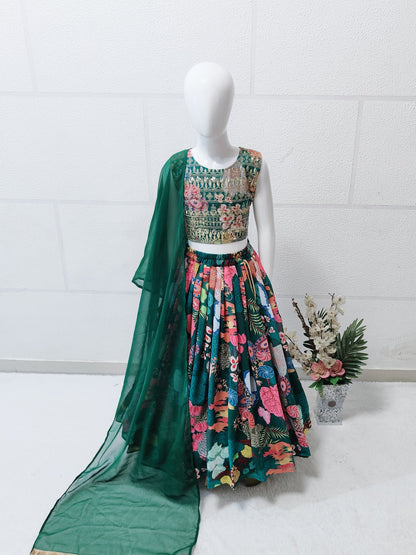 Georgette Lehenga for kids
