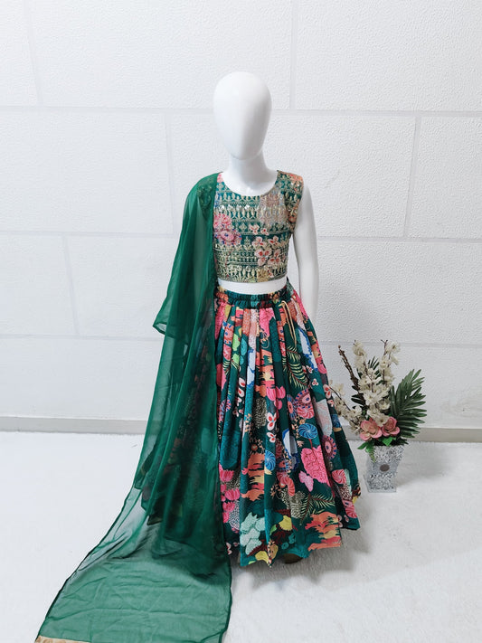 Georgette Lehenga for kids
