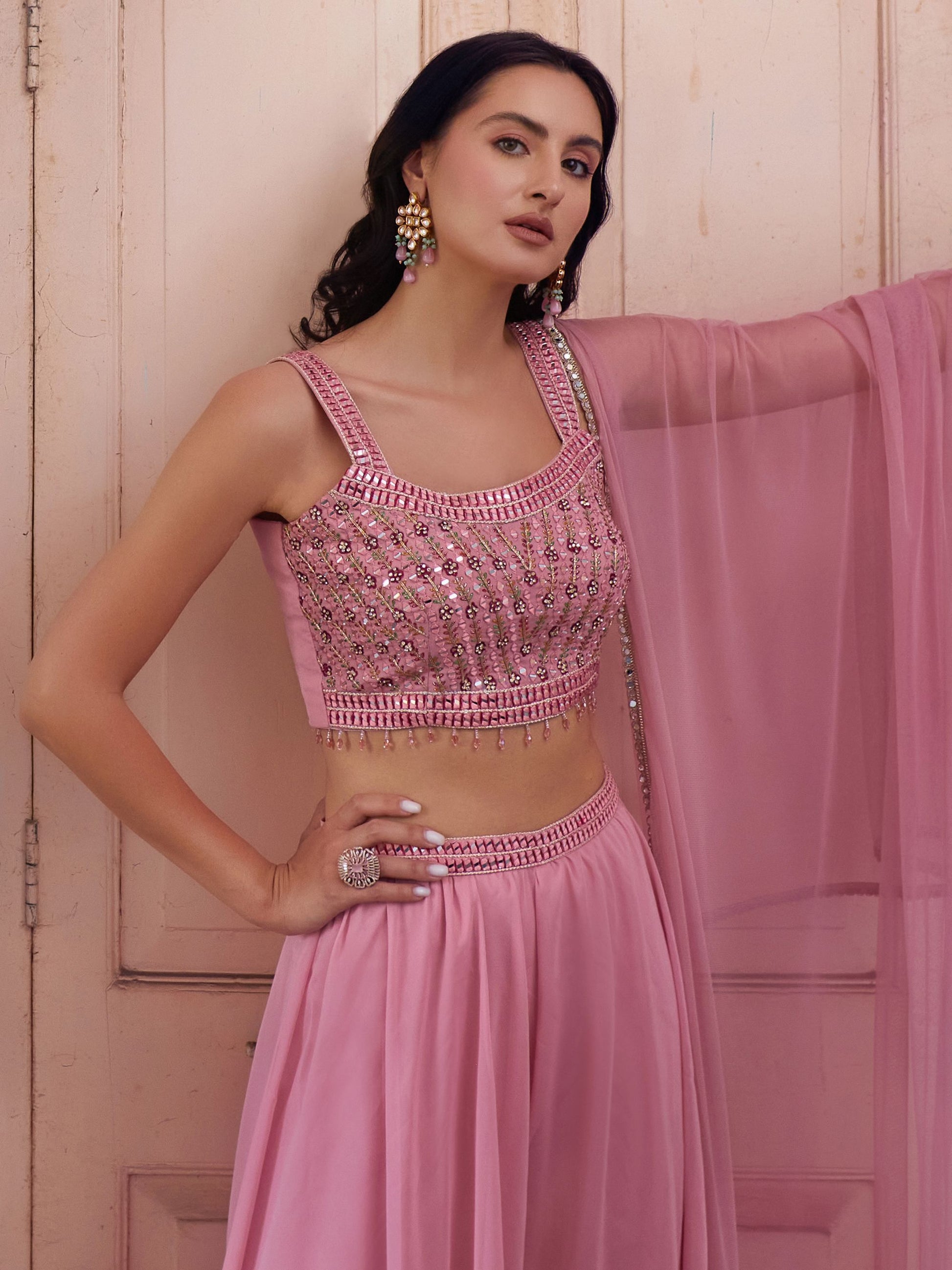 Traditional pink salwar suit