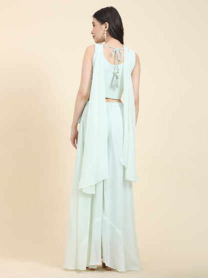 Party wear white sharara suit