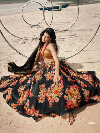 Floral Organza Lehenga