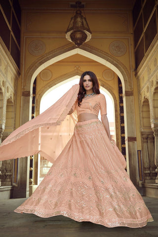 Peach Lehenga Bridal