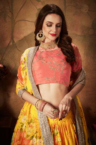 Organza Lehenga Choli