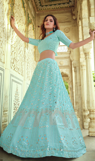 Blue Lehenga for Wedding