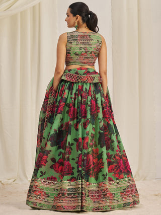 Organza Lehenga with Dupatta
